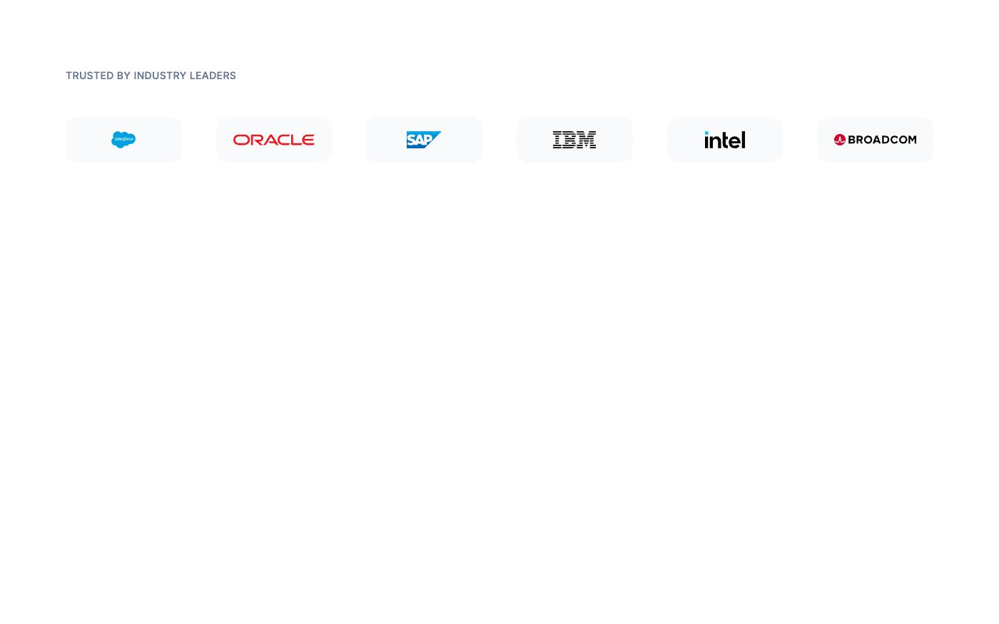 Client logo grid for social proof